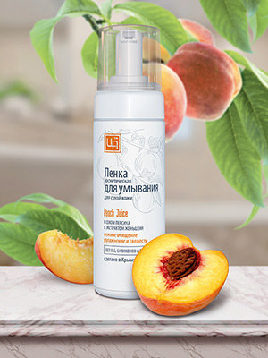 Пенка косметическая Peach Juice для сухой кожи 160 г