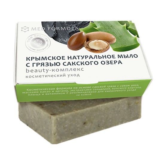 Мыло на основе грязи Сакского озера BEAUTY-комплекс, 100г Мыло на основе грязи Сакского озера BEAUTY-комплекс, 100г