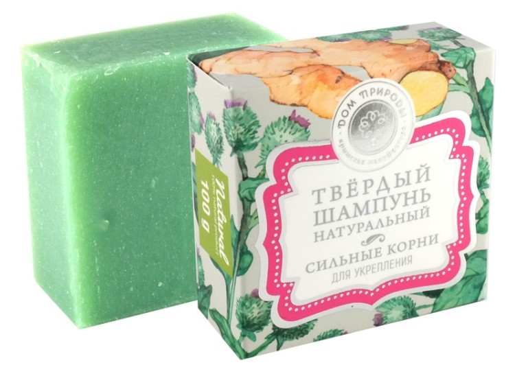 Твердый шампунь Сильные корни, 90г Твердый шампунь Сильные корни, 90г