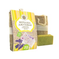 Мочалка джутовая с мылом Можжевельник 100г