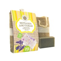 Мочалка джутовая с мылом Грязь 100г Мочалка джутовая с мылом Грязь 100г