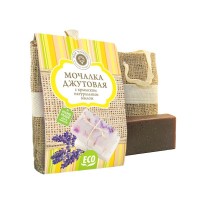 Мочалка джутовая с мылом Вино 100г Мочалка джутовая с мылом Вино 100г