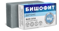 Мыло-скраб БИШОФИТ ДЕТОКС с голубой глиной БШ: 100г