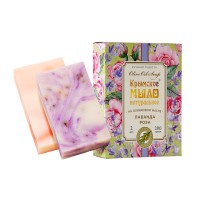 Набор Крымское мыло натуральное на оливковом масле ЛАВАНДА И РОЗА МН, 200г Набор Крымское мыло натуральное на оливковом масле ЛАВАНДА И РОЗА МН, 200г