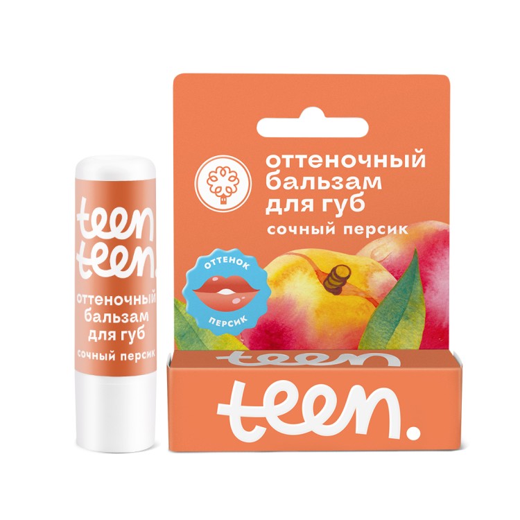 Оттеночный бальзам для губ Сочный персик ТИН, 3,5г							¶