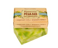 Мыло на оливковом масле с морской солью и водорослью 100г