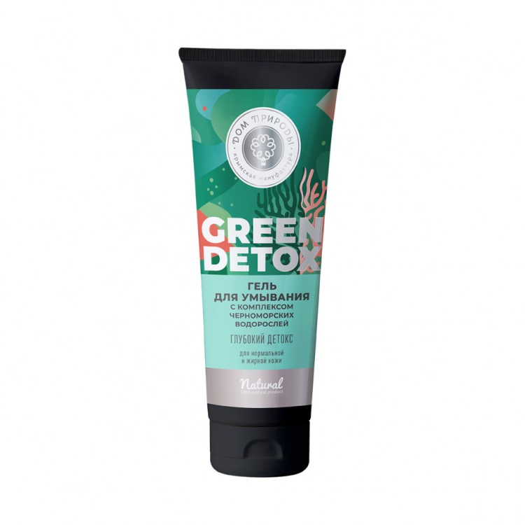 Гель для умывания Green Detox "Глубокий детокс" с комплексом черн-их водорослей 150гр