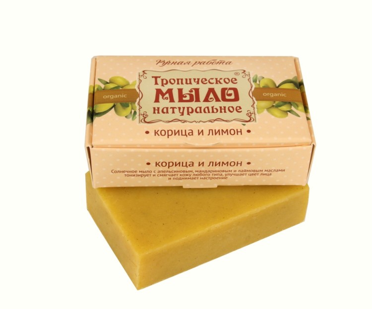 Мыло на оливковом масле Корица и лимон 100г