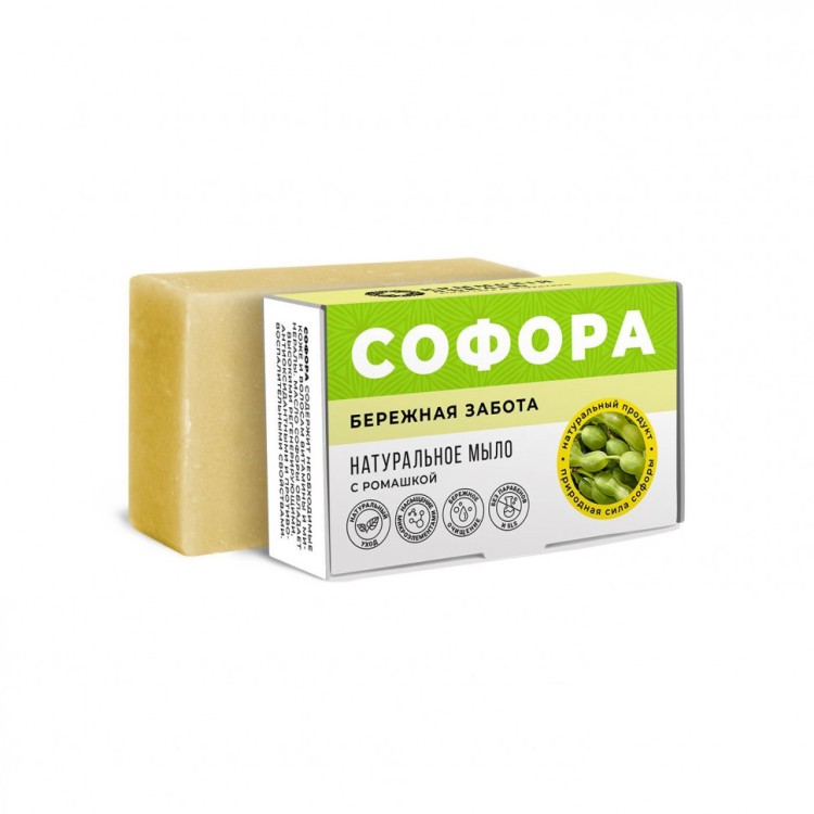 Мыло Бережная забота с софорой и ромашкой 100г